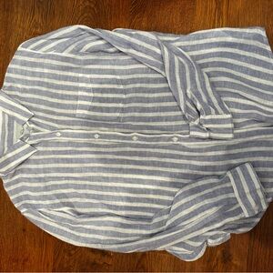 Rails Blue and White Striped Casual Shirt